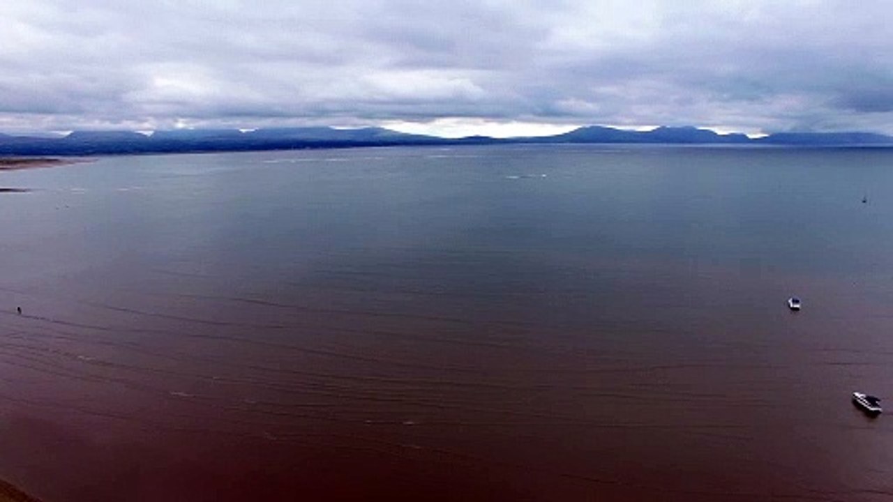 4K Footage of a Sea on a Cloudy Day