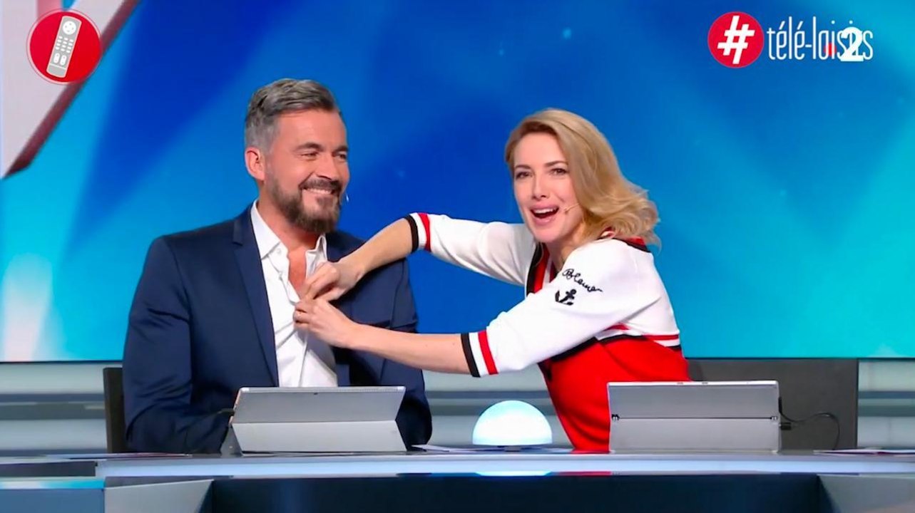 Olivier Minne se fait déshabiller par Sidonie Bonnec sur le plateau de France 2