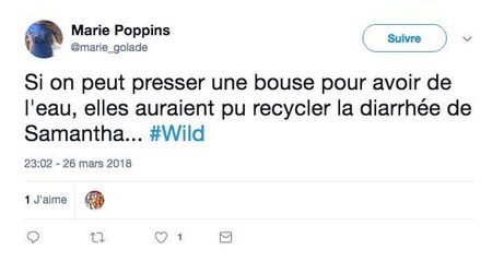 Diarrhée, bouse d'éléphant... les internautes amusés par la survie dans Wild (REVUE DE TWEETS)