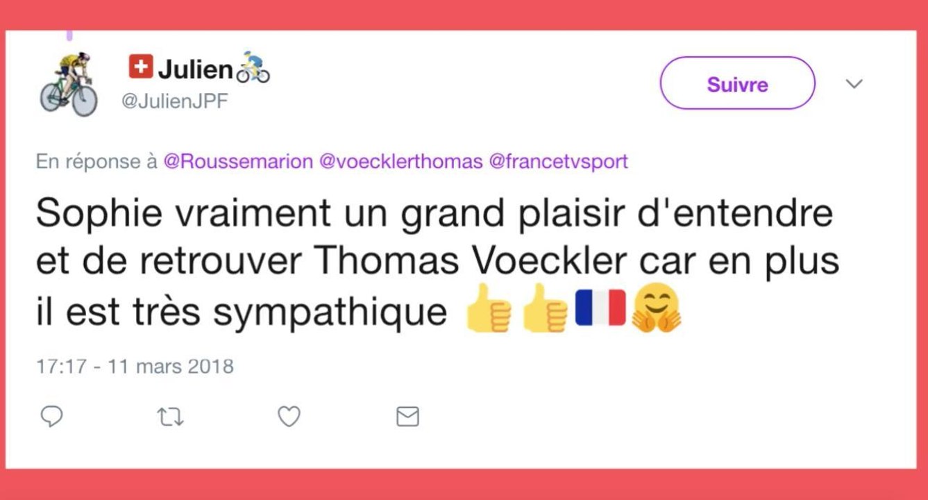Les débuts de consultant de Thomas Voeckler salués par les internautes