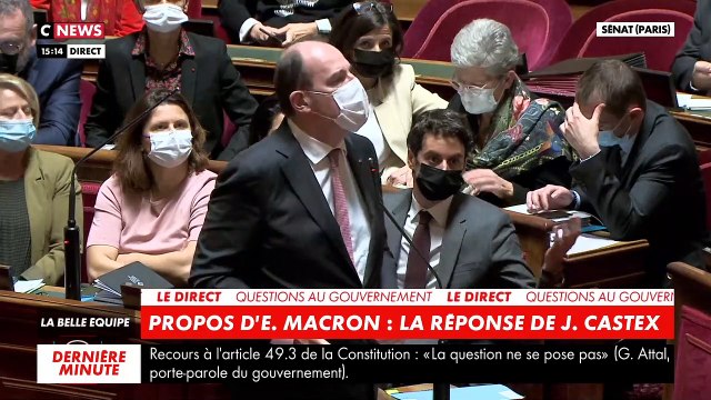 Jean Castex: Qui outrage la nation? Qui fracture la nation? Qui conduit nos soignants à faire des choix? C’est une infime minorité! Être citoyen c’est avoir des devoirs!