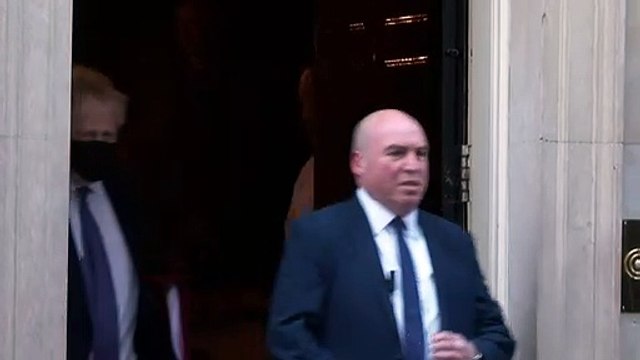 Boris Johnson departs Downing Street ahead of PMQs