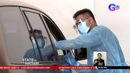 Pila para sa drive thru swab test, humaba sa dami ng gustong magpa-test | SONA