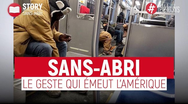 Un jeune homme offre ses chaussures à un SDF dans le métro