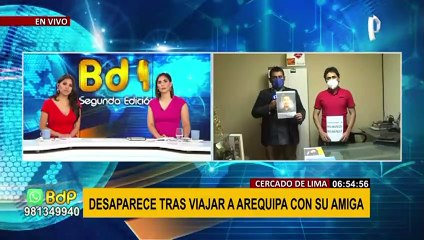 Familia denuncia desaparición de joven que viajó a Arequipa para encontrarse con una amiga