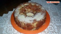 Bolo de laranja com calda de laranja e leite condensado