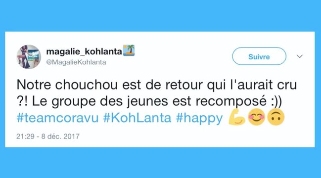 Koh-Lanta Fidji : le retour d'André ravit Magalie et les internautes (REVUE DE TWEETS)
