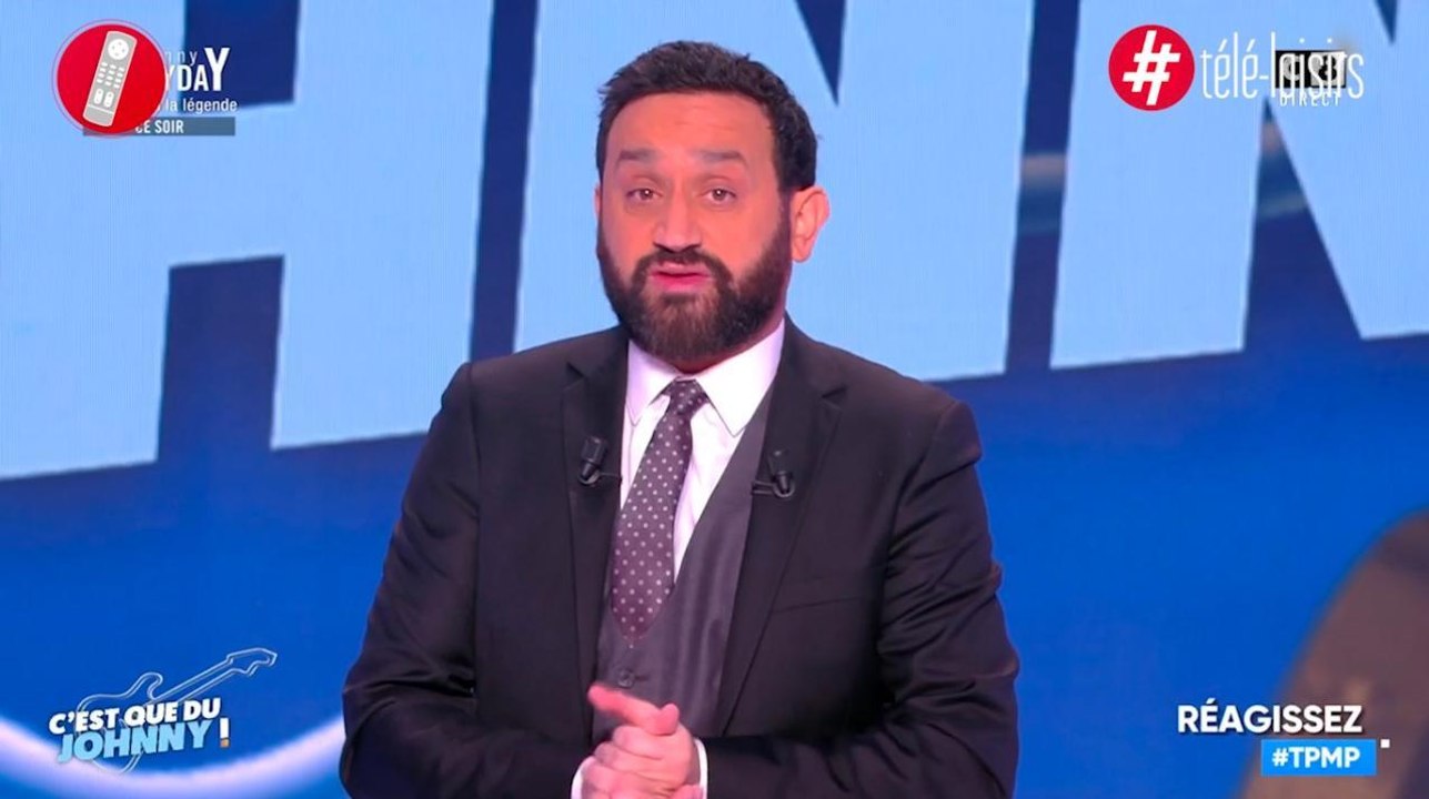 Très ému, Cyril Hanouna rend hommage à Johnny Hallyday : "on a tous perdu quelqu'un de notre famille"