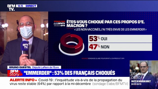 Pour Bruno Questel, les propos polémiques d'Emmanuel Macron sont une mise en garde sur le fait qu'il n'est plus possible de s'exonérer de la question vaccinale et vivre normalement