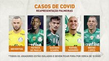 Com o Mundial de Clubes chegando, os jogadores do Palmeiras já se apresentaram para a temporada 2022. O que preocupa é que 5 jogadores foram confirmados com Covid... Veja quem são:#OsDonosdaBola