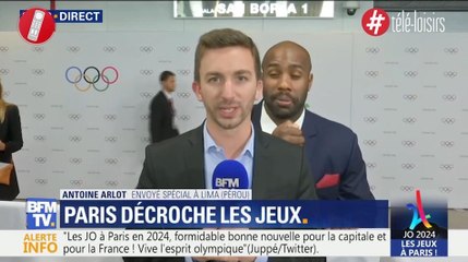 Paris 2024 : Teddy Riner perturbe un direct de BFMTV... et c'est très drôle !
