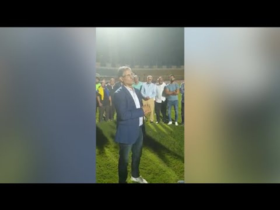 مصطفى يونس يرافق قدامى الإسماعيلي في مران الدراويش لدعم اللاعبين