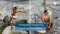 Carlos Rivera y Cynthia Rodríguez comparten vacaciones, pero no fotos juntos