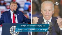 Biden culpará a Donald Trump del asalto al Capitolio en enero de 2021