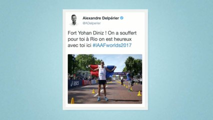 Un an après son calvaire à Rio, Yohann Diniz devient champion du monde à Londres et sur Twitter