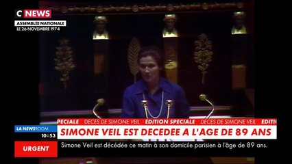 Décès de Simone Veil à l'âge de 89 ans