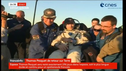 Les premières images de Thomas Pesquet de retour sur Terre