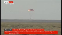 L'atterrissage du spationaute Thomas Pesquet après 196 jours dans l'Espace
