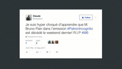 Les internautes attristés d'apprendre la mort d'un participant de Patron Incognito