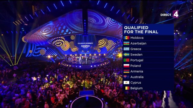 Les 10 qualifiés de la première demi-finale de l'Eurovision 2017