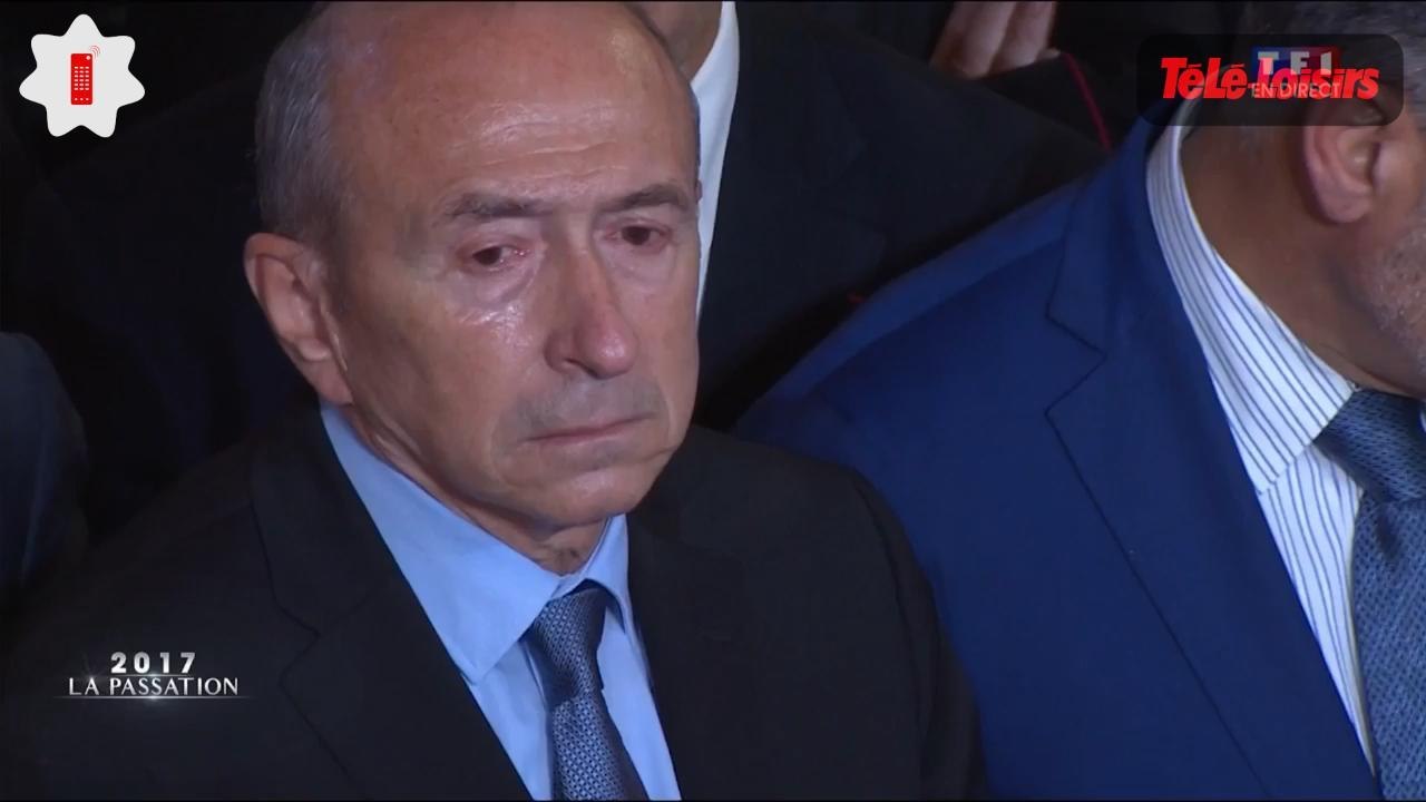 L'émotion et les larmes de Gérard Collomb lors de l'investiture d'Emmanuel Macron