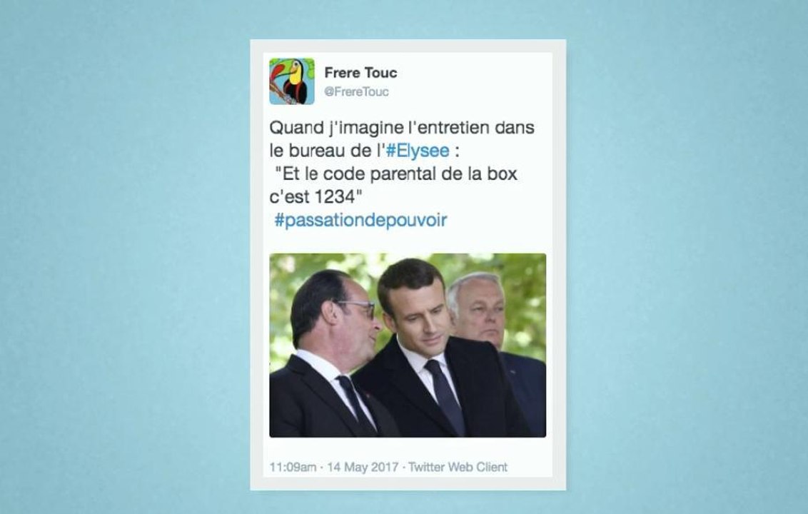 Les Twittos imaginent ce qu'ont fait Emmanuel Macron et François Hollande pendant leur long entretien à l'Elysée et c'est très drôle (REVUE DE TWEETS)