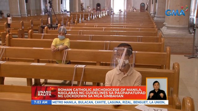 Roman Catholic Archdiocese of Manila, naglabas ng guidelines sa pagpapatupad ng lockdown sa mga simbahan | UB