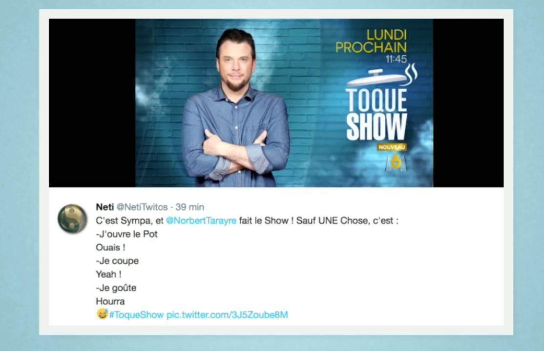 "Faites le taire !" Les Twittos saoulés par le public bruyant du Toque Show de Norbert Tarayre (REVUE DE TWEETS)