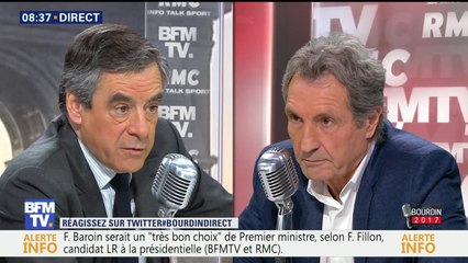 Face à Jean-Jacques Bourdin, François Fillon se dit incapable de mettre de l'argent de côté