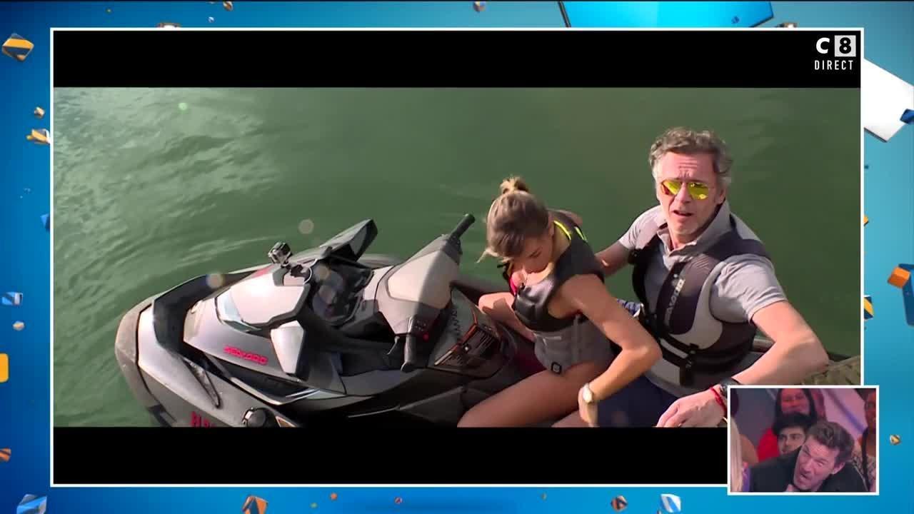 Jean-Michel Maire en charmante compagnie pour son arrivée sur le tournage des Anges 9