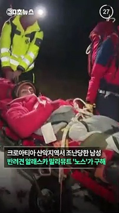 [30초뉴스] 설산에서 조난된 주인 살리려 13시간 체온 나눈 반려견