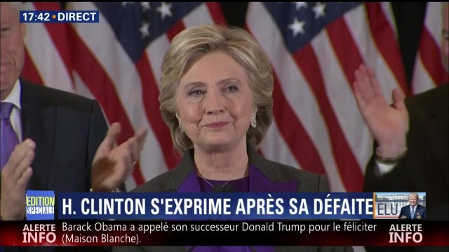 Hillary Clinton parle enfin après sa défaite à l'élection présidentielle américaine