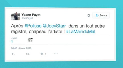 JoeyStarr, bluffant dans La Main du mal (TF1)