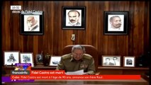 L'annonce de la mort de Fidel Castro par son frère, le président de Cuba, Raul Castro