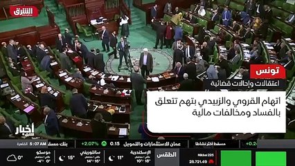 ...رئيس حزب قلب تونس نبيل القروي ووزير الدف...