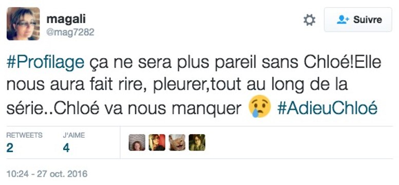 Les fans de Profilage (TF1) pleurent le départ d'Odile Vuillemin