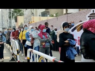 إقبال كثيف على  إحدى لجان مدينة نصر في اليوم الثاني للتصويت