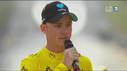 Tour de France - Le discours touchant (et en français) de Christopher Froome