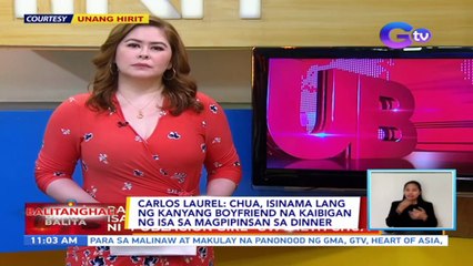 Carlos Laurel na isa sa mga close contact ni Gwyneth Chua, nagkuwento sa mga naganap sa kanilang dinner | BT