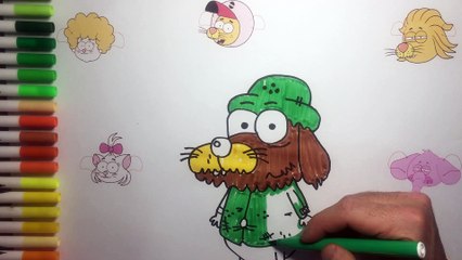 Kral Şakir; Uyuz Tanju Karakteri Çizimi ve Boyama Sayfası