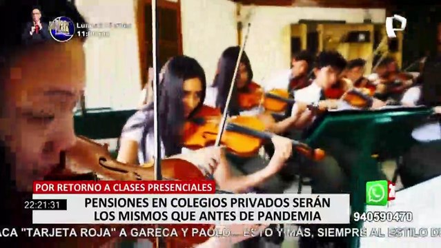 Pensiones en colegios privados tendrán las mismas tarifas que antes de la pandemia
