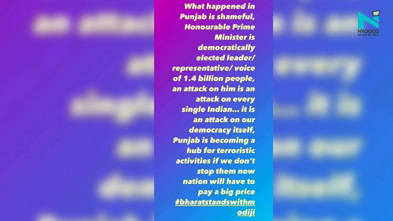 Kangana Ranaut calls PM Narendra Modi's security lapse in Punjab ‘shameful’