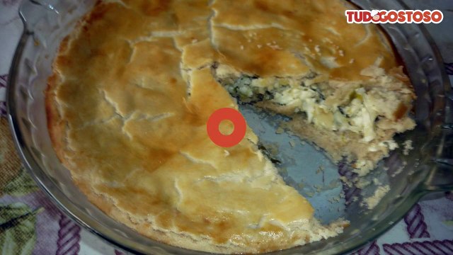 Torta de alho poró com ricota