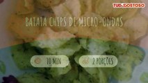 Batata chips de micro-ondas