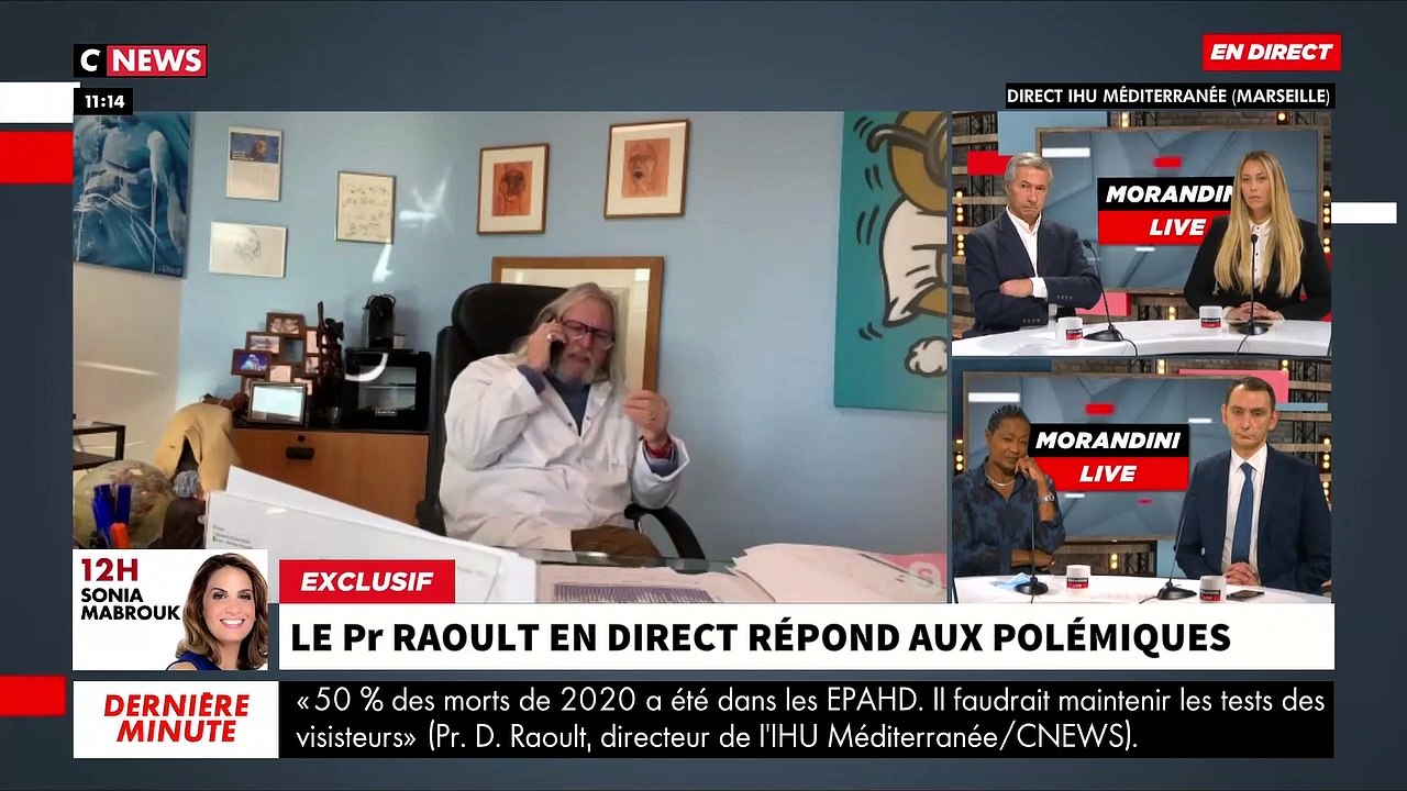 EXCLU - Le Pr Raoult dans "Morandini Live" sur CNews: "Ce n’est pas possible de me prendre pour un anti vaccin. Je ne suis pas antivax" - VIDEO