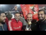 جمهور الأهلي يحتفل أمام بوابات النادي بكأس أفريقيا