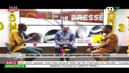 CAFÉ DE PRESSE DU 03 JANVIER 2021