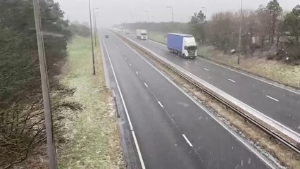 Snowy conditions in Hartlepool on January 6