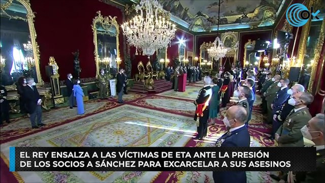 El Rey ensalza a las víctimas de ETA ante la presión de los socios a Sánchez para excarcelar a sus asesinos