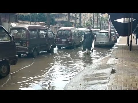 نوة المكنسة تضرب الإسكندرية بأمطار غزيرة ورعد وبرق